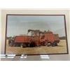 Image 3 : 2 framed prints of combines during harvest