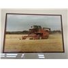 Image 5 : 2 framed prints of combines during harvest