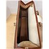 Image 4 : 2 vintage suitcases and black chest