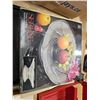 Image 2 : Lot of assorted household items cooking trays , fruit plate, cat prints framed, and a vintage produc