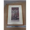 Image 4 : Lot of assorted household items cooking trays , fruit plate, cat prints framed, and a vintage produc
