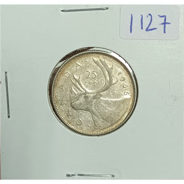 1966 Canadian Silver 25Cents Coin
