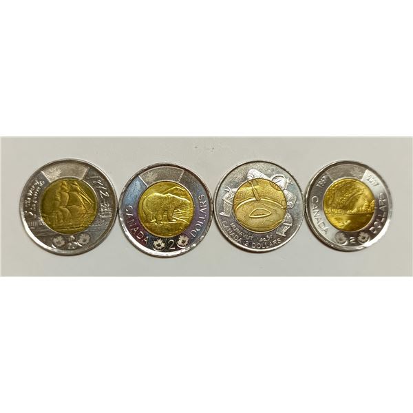 Lot of Assorted Different Year of 2 Dollars Coins