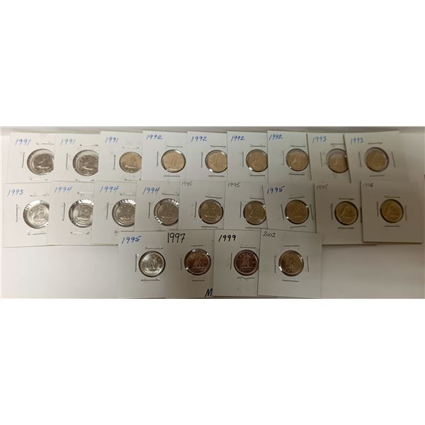 Lot of Assorted Different Year of Canadian 10 Cents