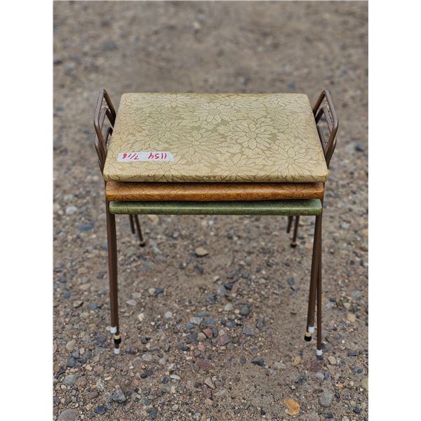 (3) Vintage 16" Stools.