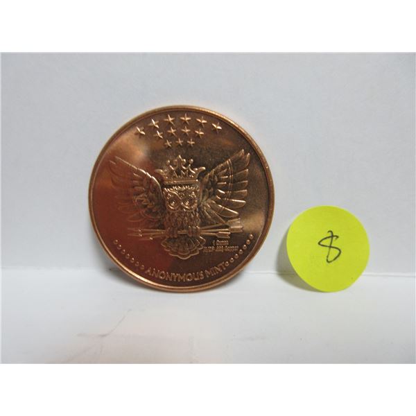 Anonymous Mint 1 Ounce ADP .999 Copper