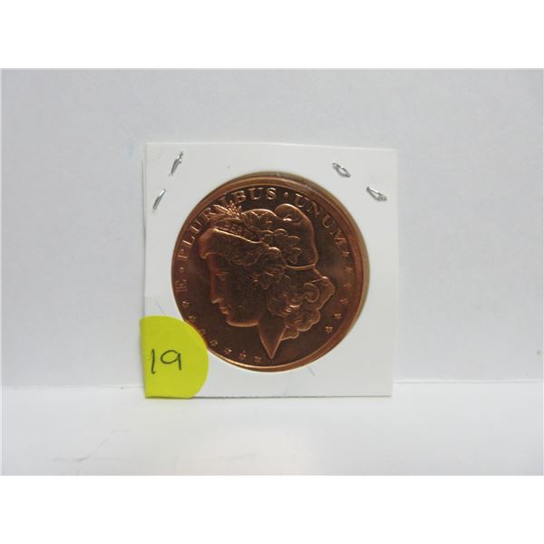 1 ADVP Ounce .999 United States of America Copper Coin
