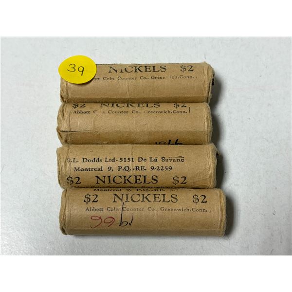 Roll of (4) 1966 Canada 5 Cents.