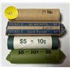 Image 1 : Roll of 01966 Canada 5 Cents, Roll of 2005 Canada 5 Cents (Not Confirmed) and 10 Cents and Roll of 2