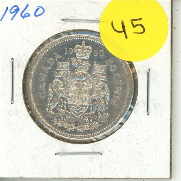 1960 Canada Silver 50 Cents.