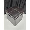 Image 2 : Compartment Footstool w/ Tray Lid - 12.5” x 12.5” x 11.5”H