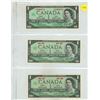 Image 1 : (3) 1967 Canada One Dollars - (Uncirculated).