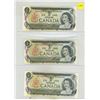 Image 1 : (3) 1973 Canada One Dollars - (Two Are Uncirculated).
