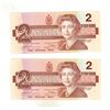Image 1 : (2) 1986 Canada Two Dollar. (In Sequence and Uncirculated)