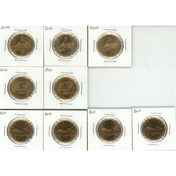 2010 and 2011 Canada Special Release One Dollars.