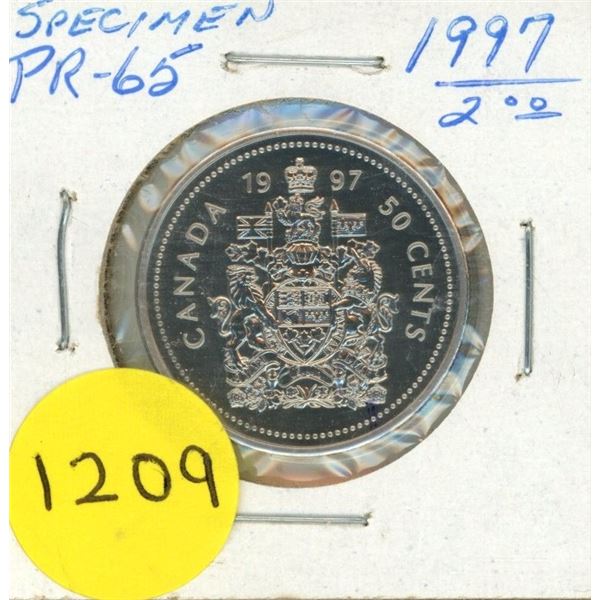 1997 Canada Proof Like Uncirculated 50 Cents - Specimen PR-65.