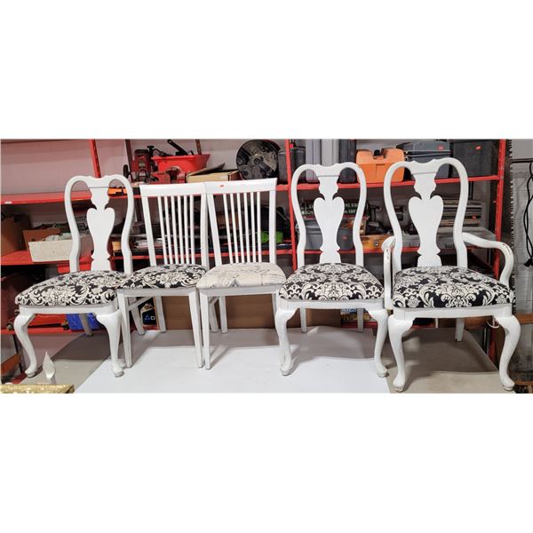 2 Dining Chairs & 3 Parlor Chairs