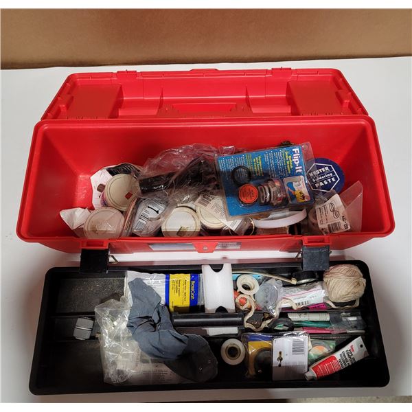 Plano Grab 'N Go Box w/ Bathtub Drain Stopper, Soldering Paste, Pipe Joint Compound, & More