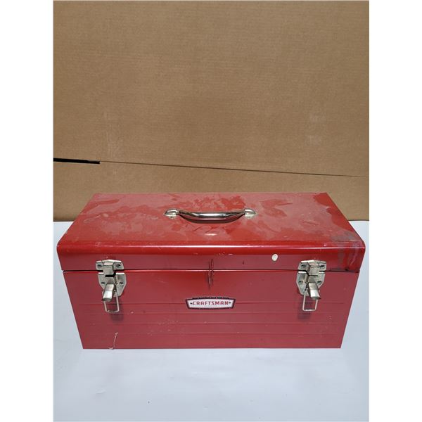 Metal Craftsman Toolbox w/ Assorted Tools