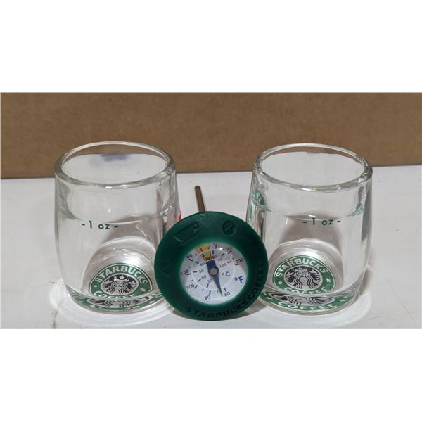 Starbucks 1 oz Espresso Cups and Thermometer
