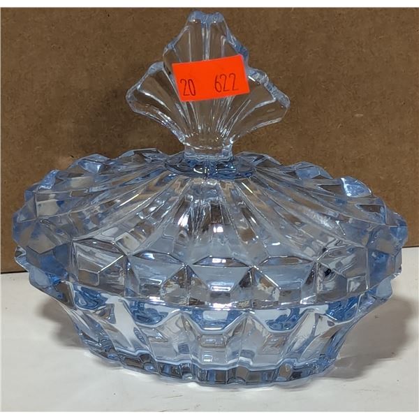 Small Blue Glass Art Dish