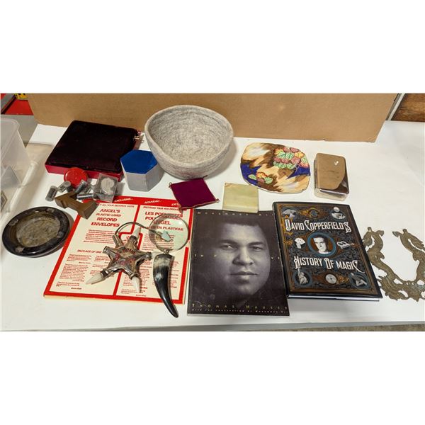 Novelty Variety Lot: David Copperfield and Muhammad Ali Books, Record Envelopes...