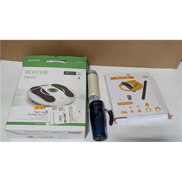 Revitive Medic Circulation booster, Mouse Trap, Travel Mug and Travel Tea steeper