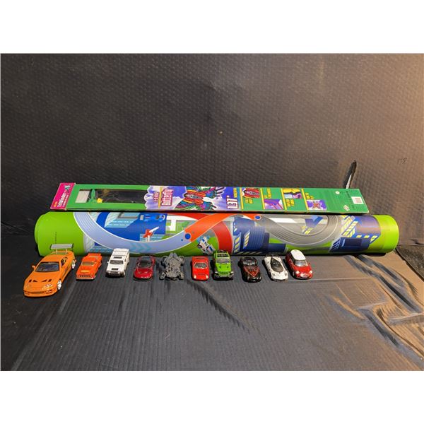 Diecast Cars Set and Hot Wheels Play Mat with 54-Inch Kite
