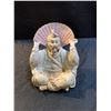 Image 1 : Porcelain Figurine of Seated Figure with Fan