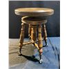 Image 1 : Wooden Swivel Stool with Claw Feet