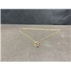 Image 1 : 1920 Gold B Real Jewel Pendant with Chain