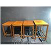 Image 1 : Four Teak Wood Nesting Tables