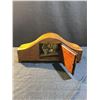 Image 4 : Mechanical Wooden Mantel Clock with Key