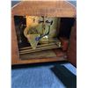 Image 6 : Mechanical Wooden Mantel Clock with Key