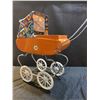 Image 1 : 1960s Orange Tin Toy Baby Carriage