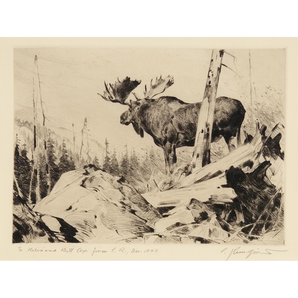 Carl Rungius (1869-1959) Etching on Paper