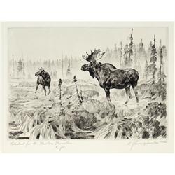Carl Rungius (1869-1959) Etching on Paper