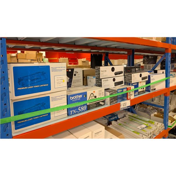 LOT DE 28 CARTOUCHES DE TONER D'IMPRIMANTE ASSORTIES
