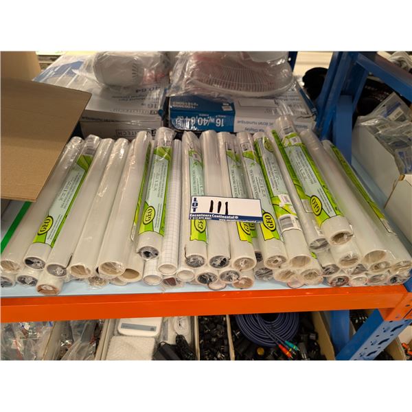 LOT DE PLUS DE 40 ROULEAUX ASSORTIS DE PAPIER DE PROTECTION 36"X10'
