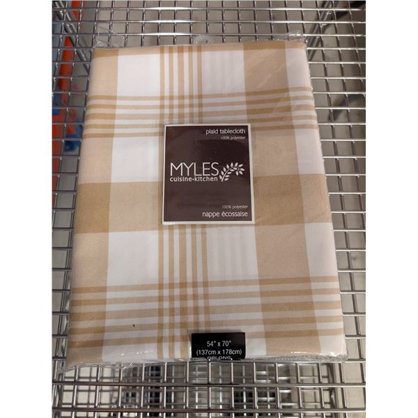 NAPPE MILES 54 PO X 70 PO (CARREAUX BEIGE ET BLANC)
