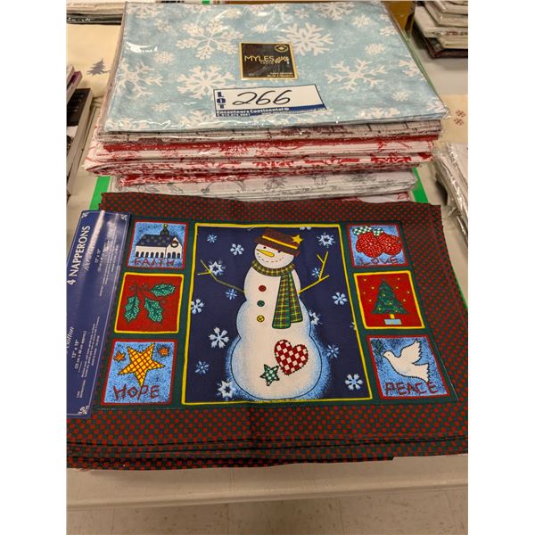 LOT DE NAPPERONS ASSORTIS THÈME HIVER