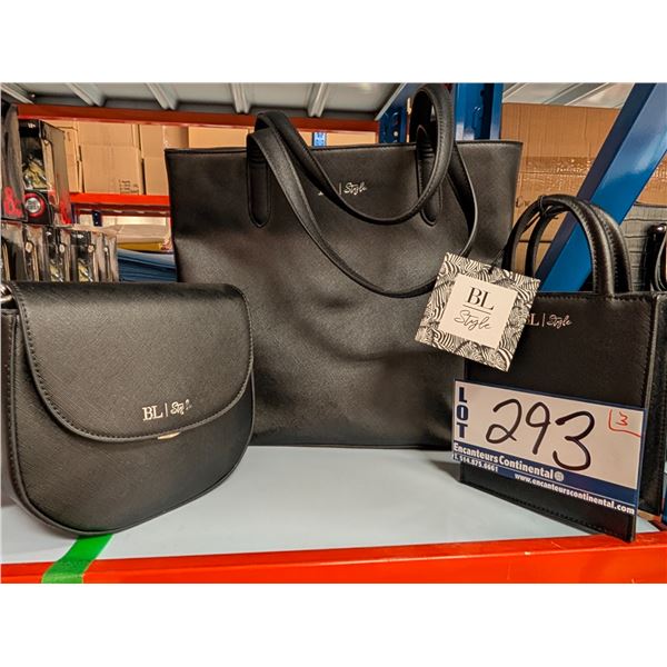 LOT DE 3 SACS À MAIN BL|STYLE ASSORTIS (NOIR)