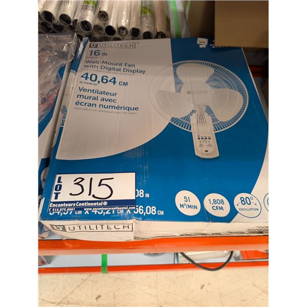 VENTILATEUR SUR PIED OSCILLANT ULTITECH 16 PO