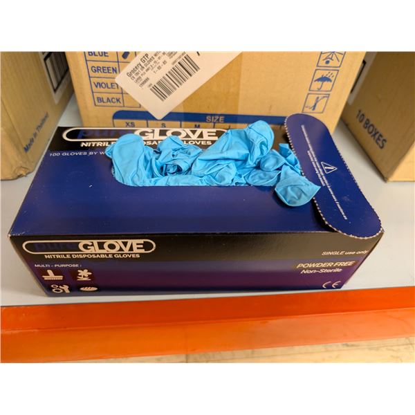 BOÎTE DE 50 GANTS JETABLES EN NITRILE BLEU PURE GLOVE TAILLE GRAND