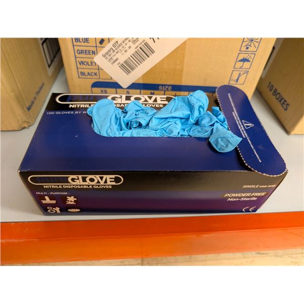 BOÎTE DE 50 GANTS JETABLES EN NITRILE BLEU PURE GLOVE TAILLE GRAND