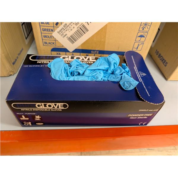 BOÎTE DE 50 GANTS JETABLES EN NITRILE BLEU PURE GLOVE TAILLE GRAND