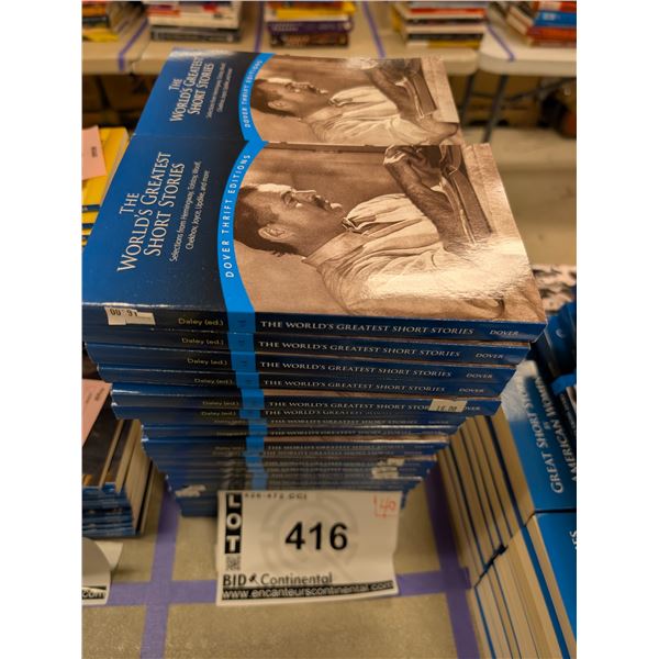 LOT DE 40 LIVRES ANGLAIS « THE WORLD'S GREATEST SHORT STORIES »