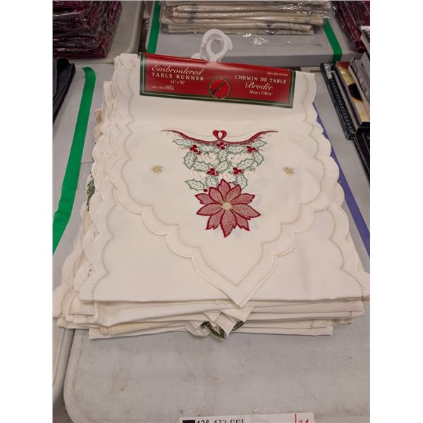 LOT DE 24 CHEMINS DE TABLE DE NOËL 14" X 70"