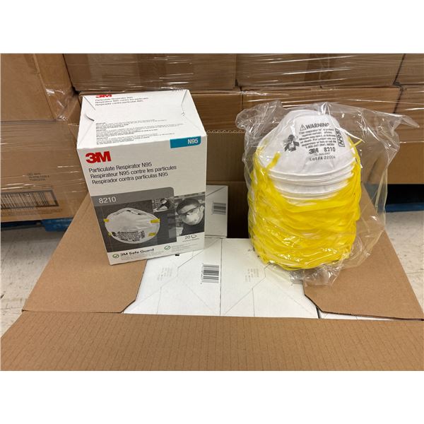 CAISSE DE 8 BOÎTES DE 20 MASQUES 3M N95 (EXP. JANV. 2027)