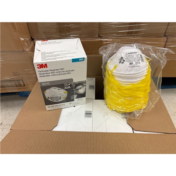 CAISSE DE 8 BOÎTES DE 20 MASQUES 3M N95 (EXP. JANV. 2027)